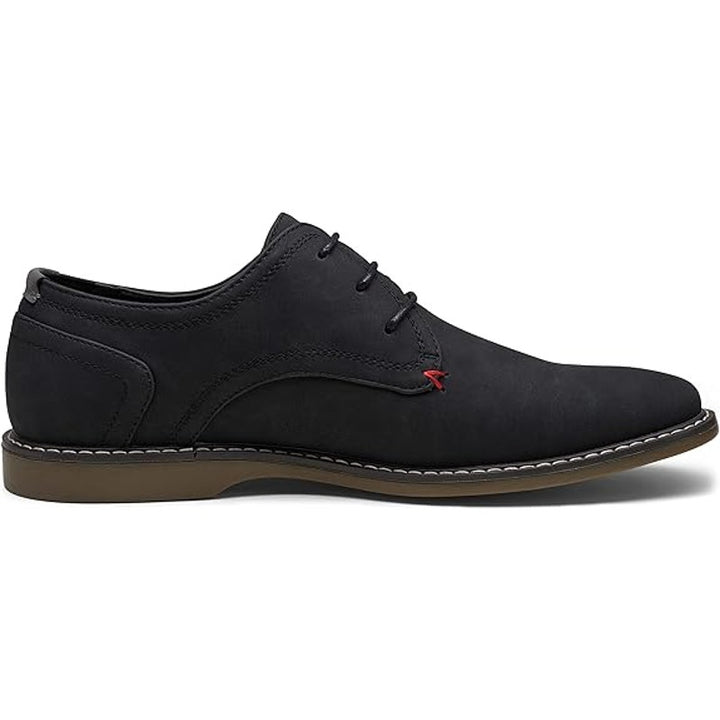 Jousen Mens Size 10.5 Black Faux Suede Oxford Business Casual Laced Dress Shoes