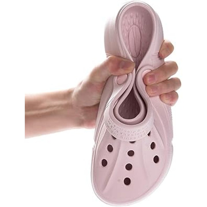 New Womens Size 8.5 Pink Breathable Slide On Non Slip Garden Clog Water Shoes