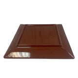 Vintage Painted Bird House Floral 10" Square Ceramic Serving Dish Plate Platter