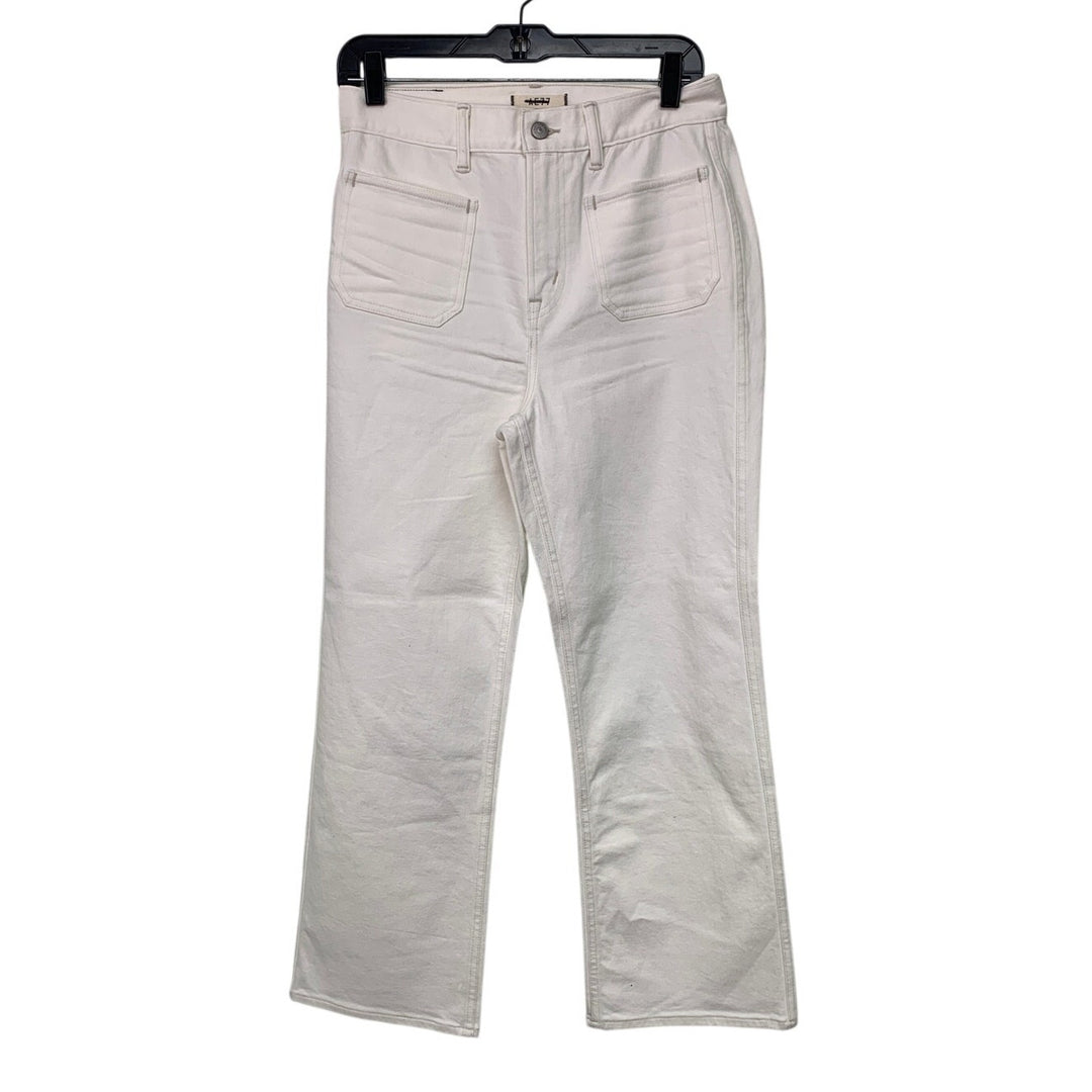 New AE77 Womens Size 27 White 100% Organic &amp; Recycled Cotton Denim Jeans