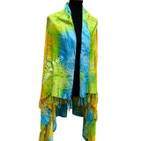 Upcycled Saving the Planet is My Superpower Long Tie Dye Lightweight Scarf Wrap