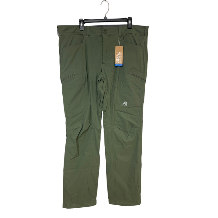 New Eddie Bauer Mens 40 / 36 Army Green Fleece Lined UPF 50+ Guide Pro Pants