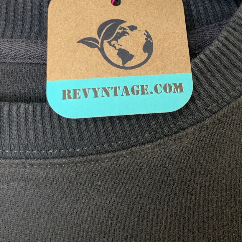 Upcycled Hand Printed Womens Stay; Tomorrow Needs You Long Sleeve Sweatshirt