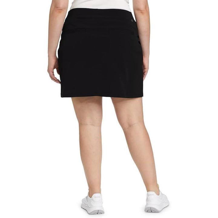New Eddie Bauer Womens Size 14 Black Horizon UPF 50 High-Rise Skort Zip Pockets