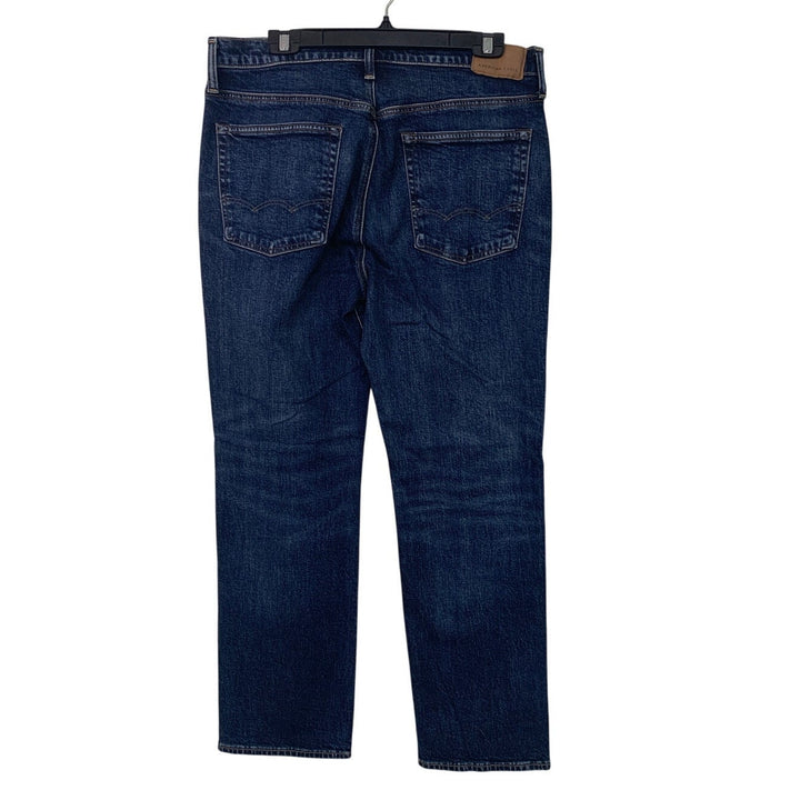 New American Eagle Womens 32X32 Cotton Blend Relaxed Straight Denim Blue Jeans