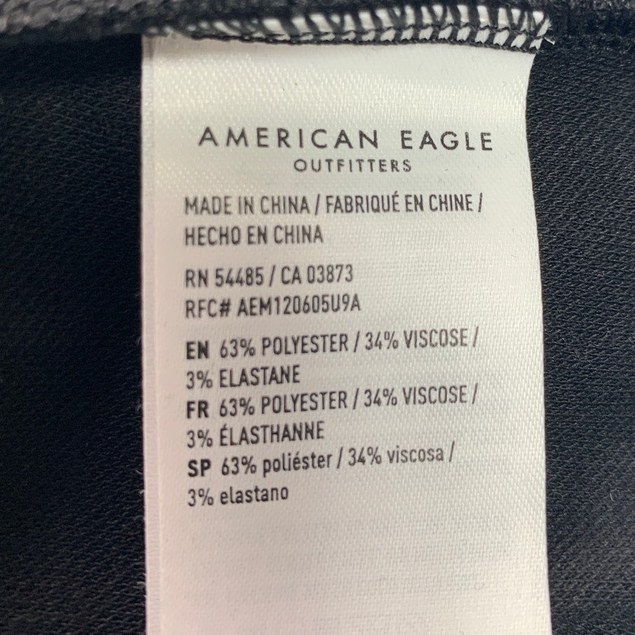 New American Eagle Womens Small Long Sleeve Scoop Neck Snap Closure Bodysuit