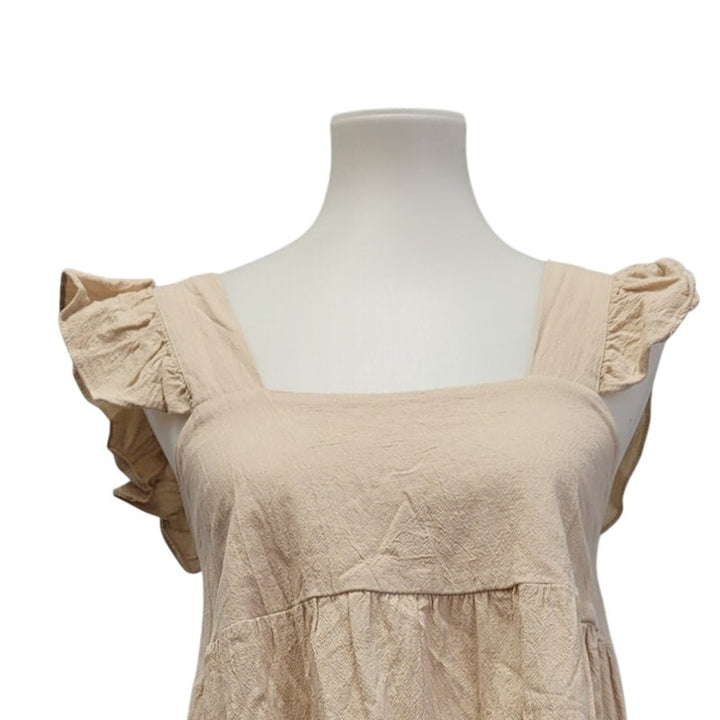 Shein Womens Size 6 100% Polyester Sleeveless Tiered A Line Prairie Dress