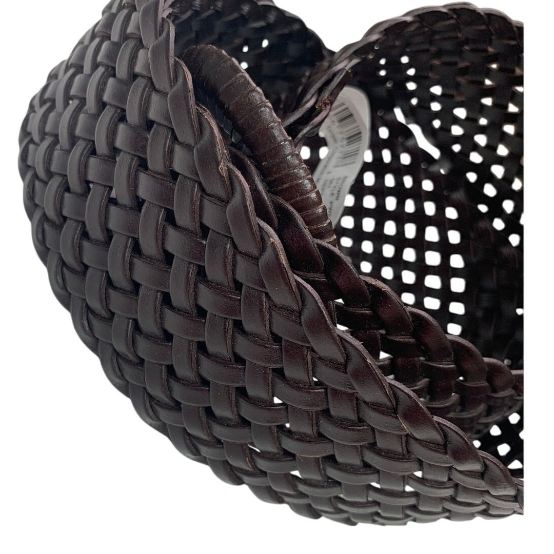 New Universal Thread Womens Small Brown Braided Bonded Leather Fashion Belt