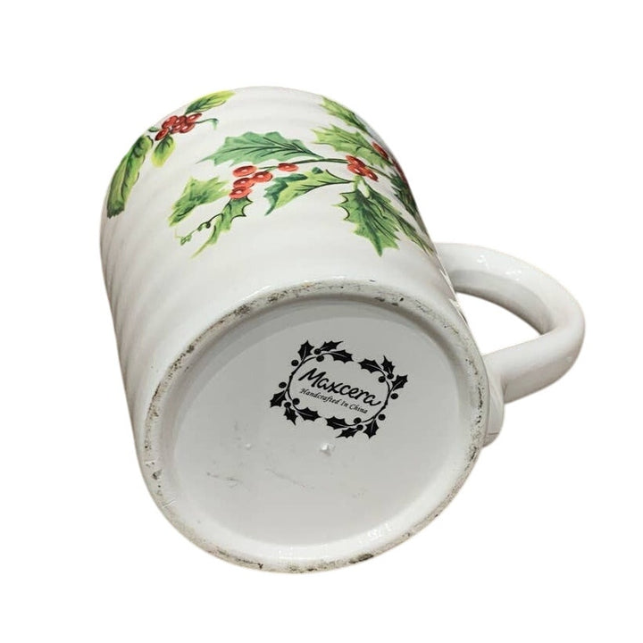 Handmade Upcycled Neck Tie Christmas Holiday Gift Rose Bouquet in Ceramic Mug