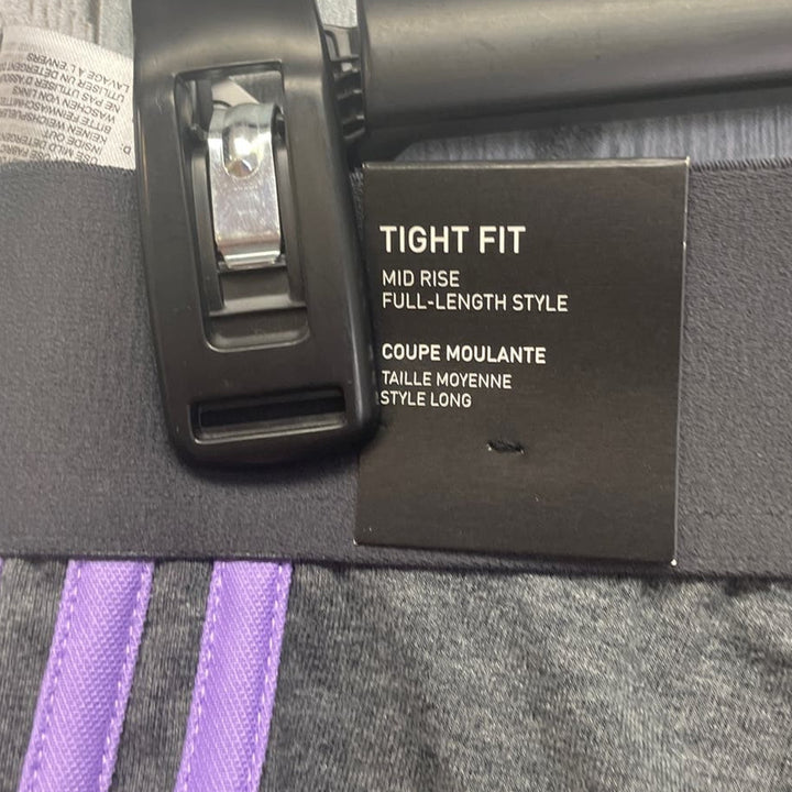 New Adidas Womens Plus Size 1X Cotton Blend Mid Rise Tight Fit Athletic Leggings
