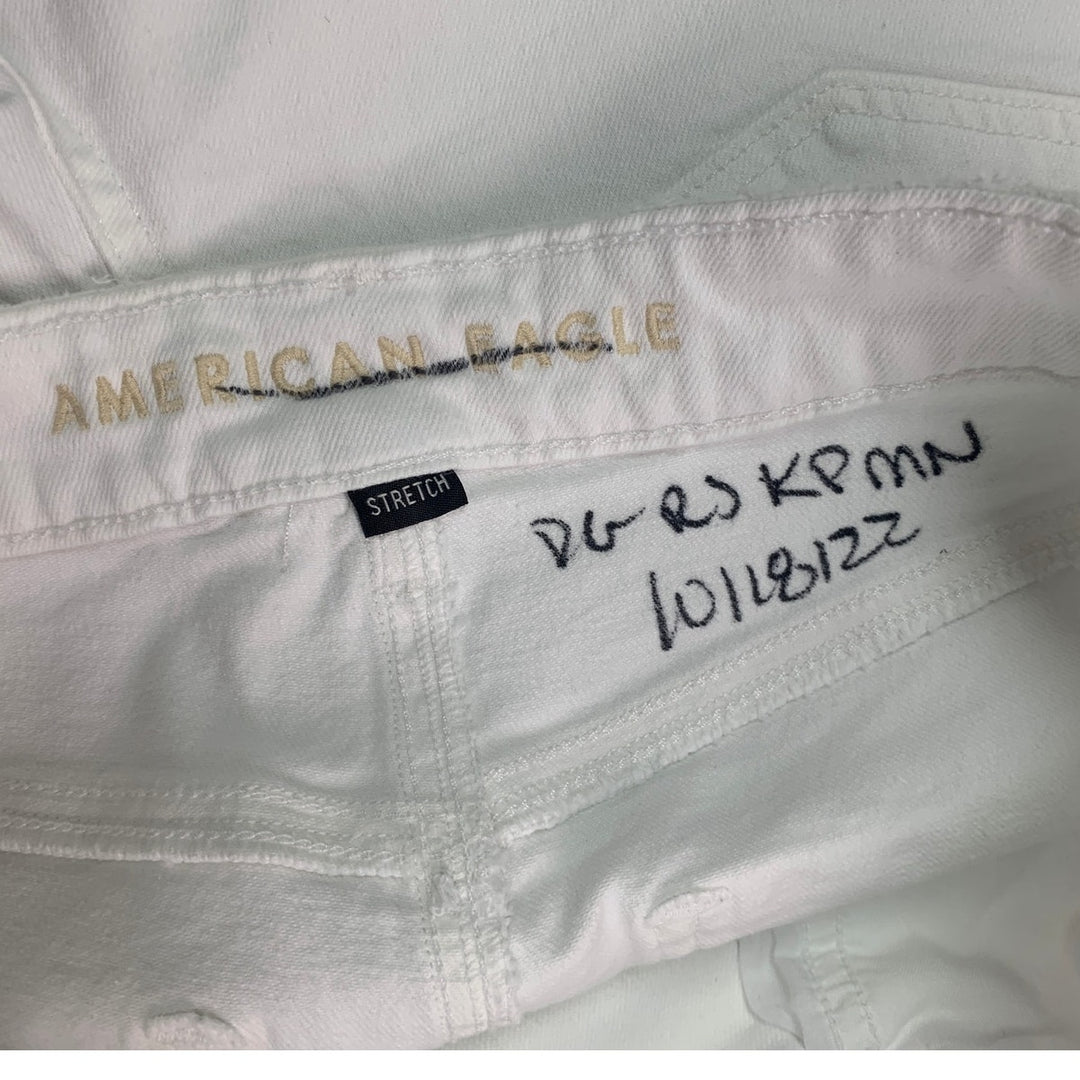 New American Eagle Womens Size 8 White Mom Short Jorts Denim Jean Shorts