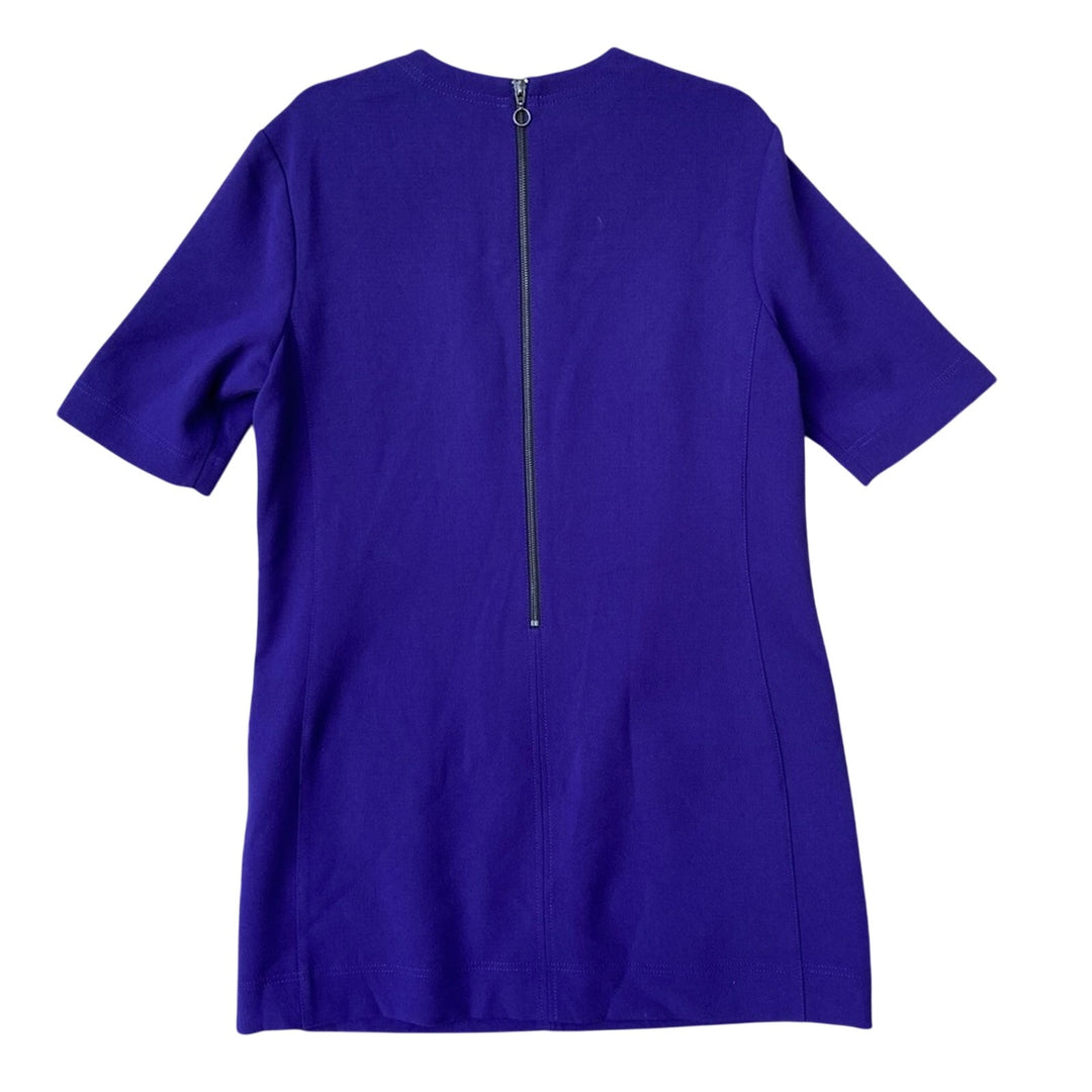 Rachel Roy Purple Womens XL Short Sleeve Back Zip Mini Shift Dress w Pockets