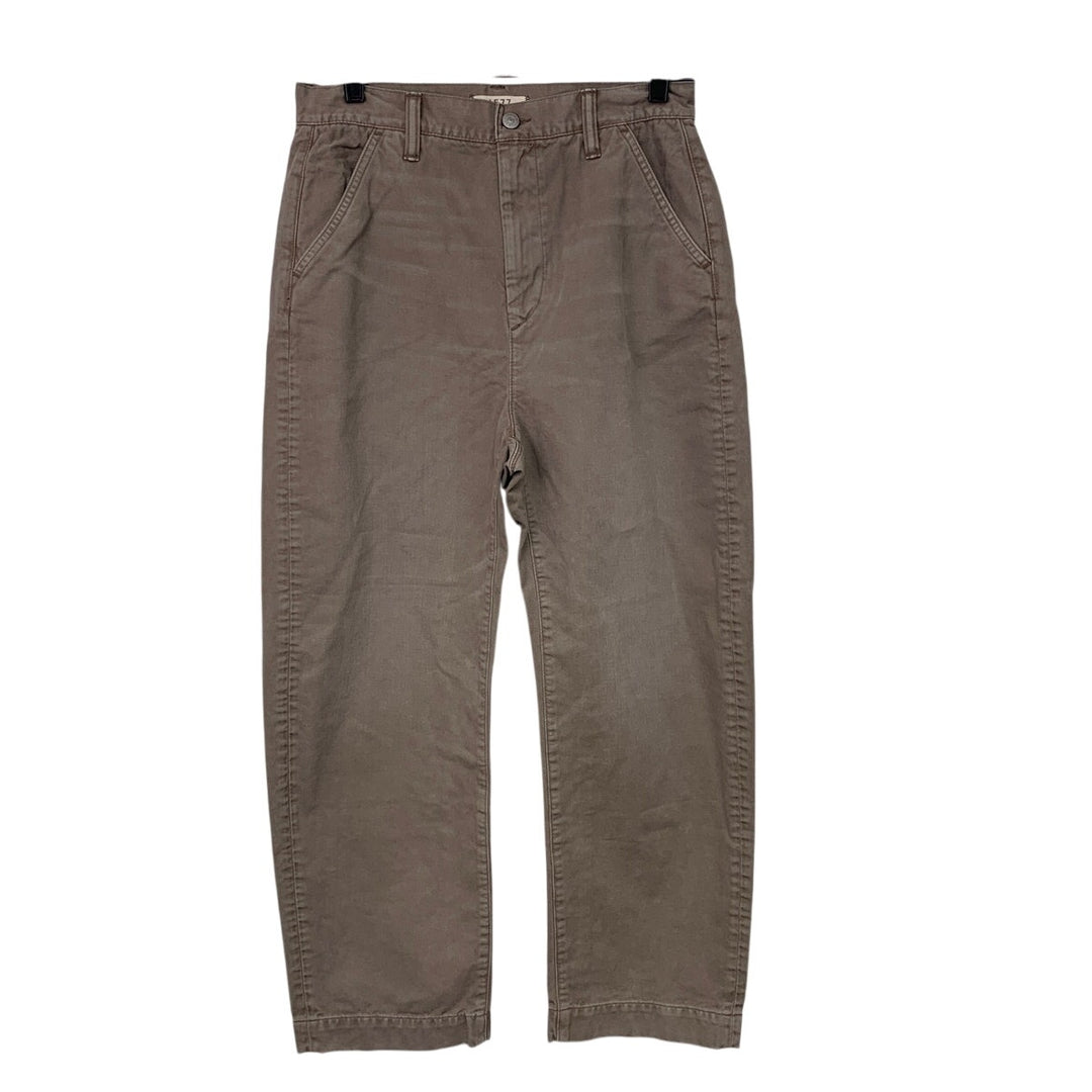 New AE77 Womens Size 4 Brown Khaki Pigment Dyed Casual Cotton Pants