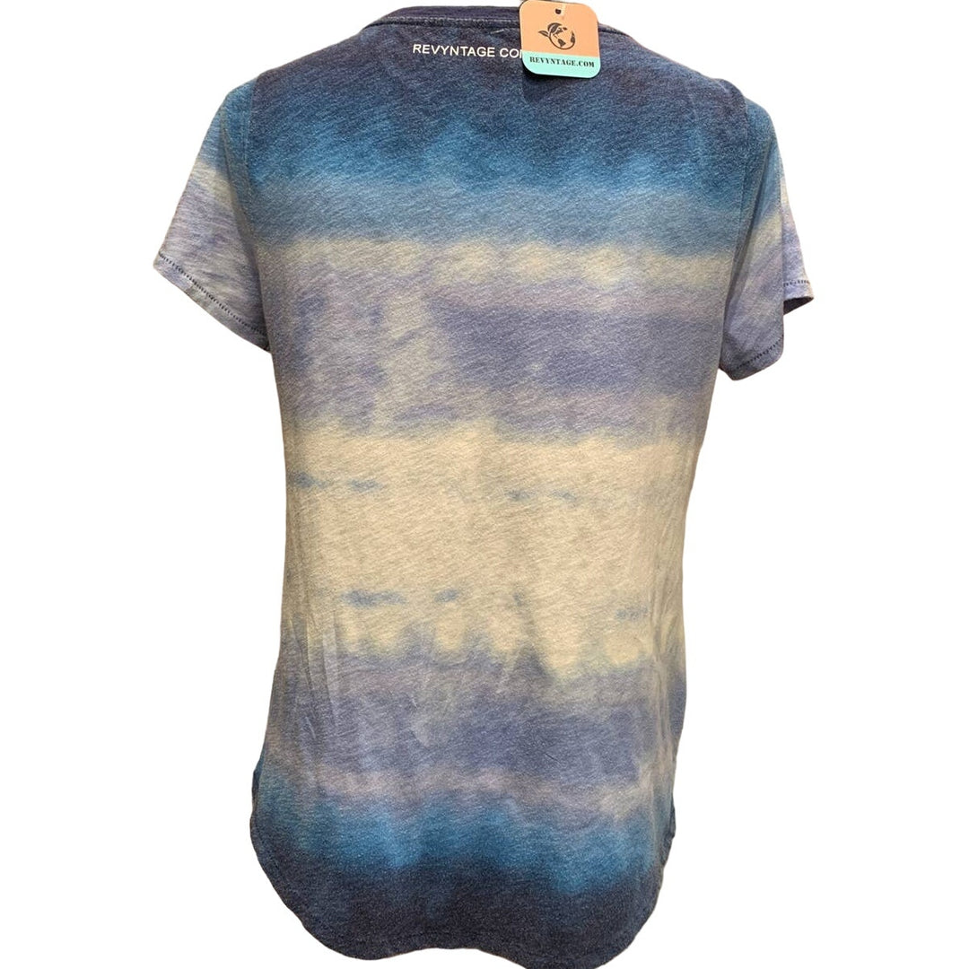 Hand Printed Upcycled Womens Medium Saving the Planet is My Superpower T-Shirt
