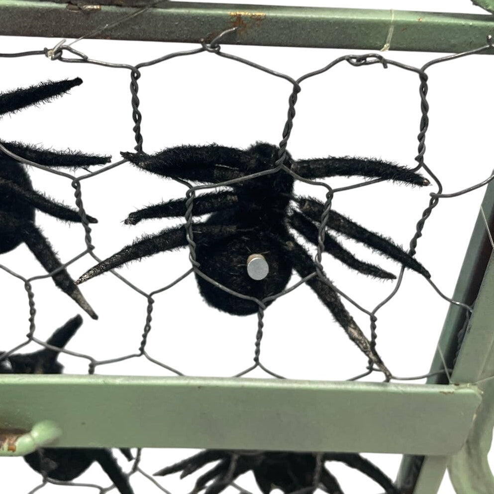 12 Black Furry Halloween Spider Tarantula Magnets, New in Package