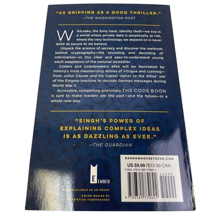 Vintage 2001 The Code Book Secrets Behind Codebreaking Simon Singh Paperback