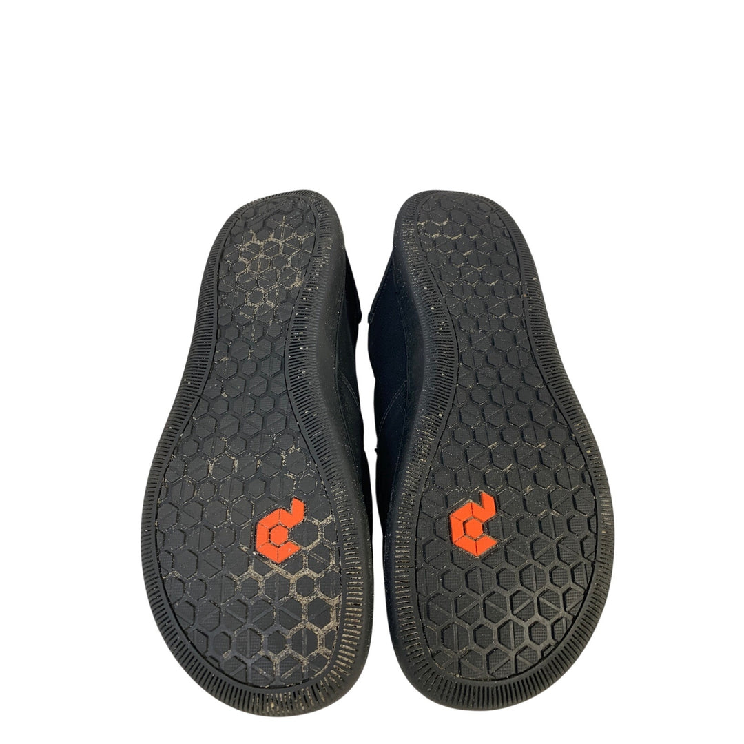 Pulltop Mens Size 10 Black Faux Leather Closed Round Toe Slip On Slippers Shoes