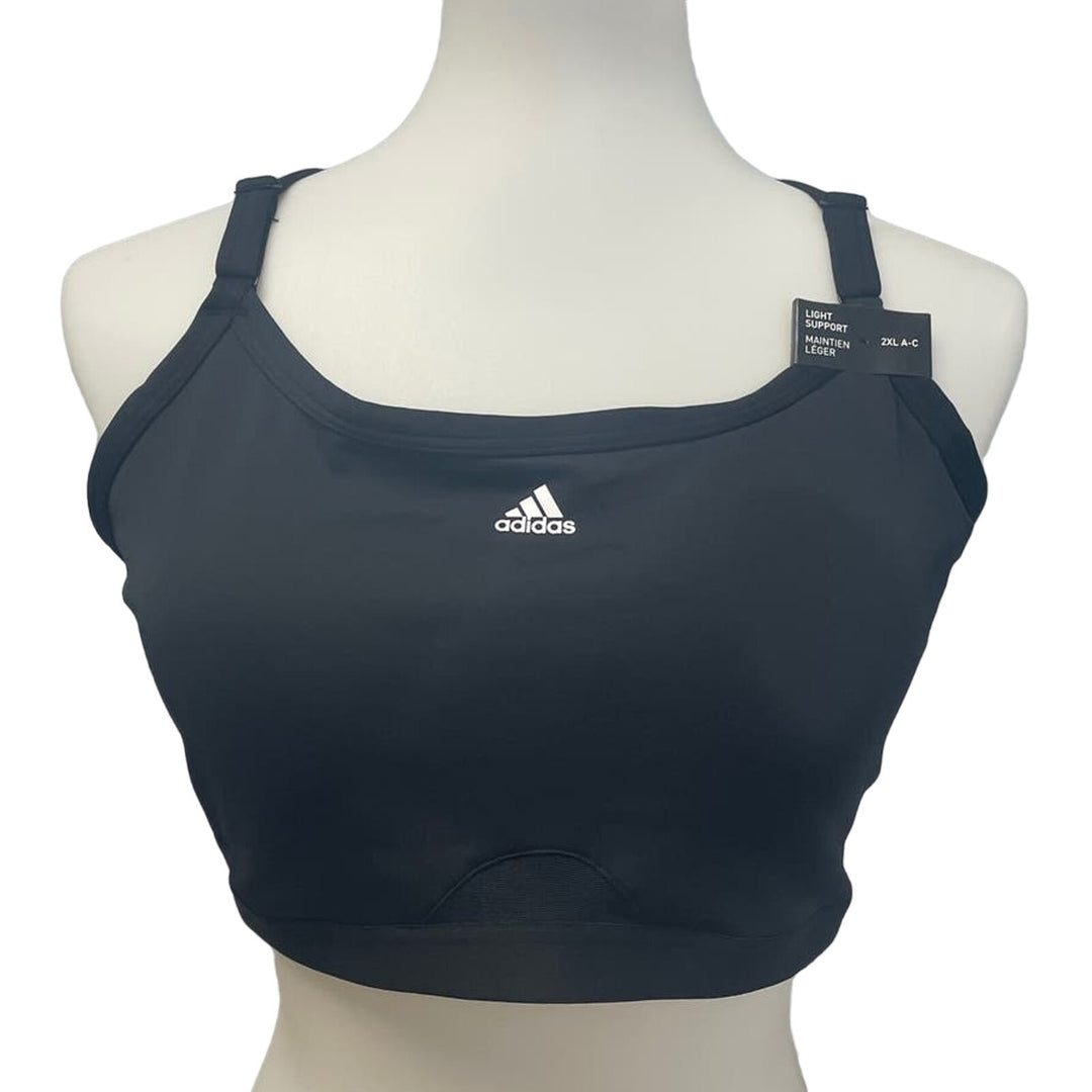 New Adidas Small 36AC Black Light Support Removeable Pads Training Sports Bra