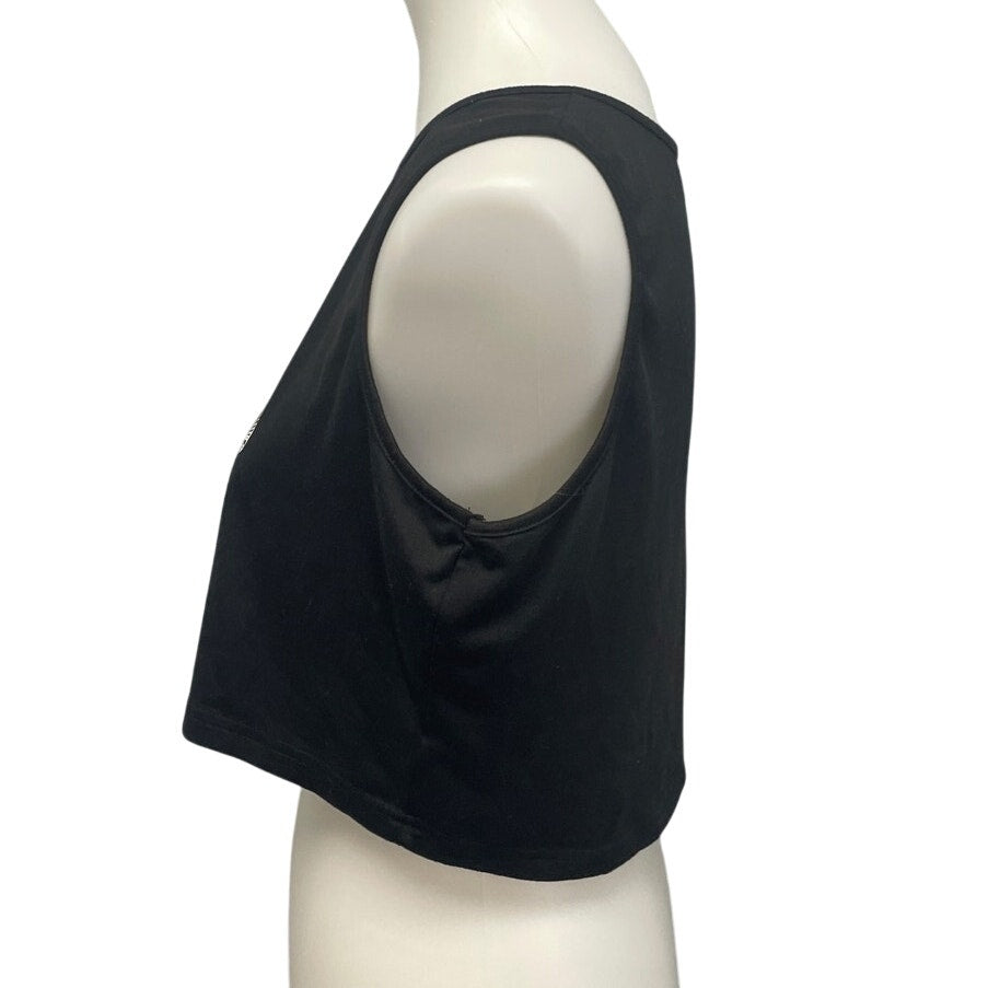Lot of 3 Womens XL 100% Polyester Mushroom Sun Moon Cropped Tank Tops