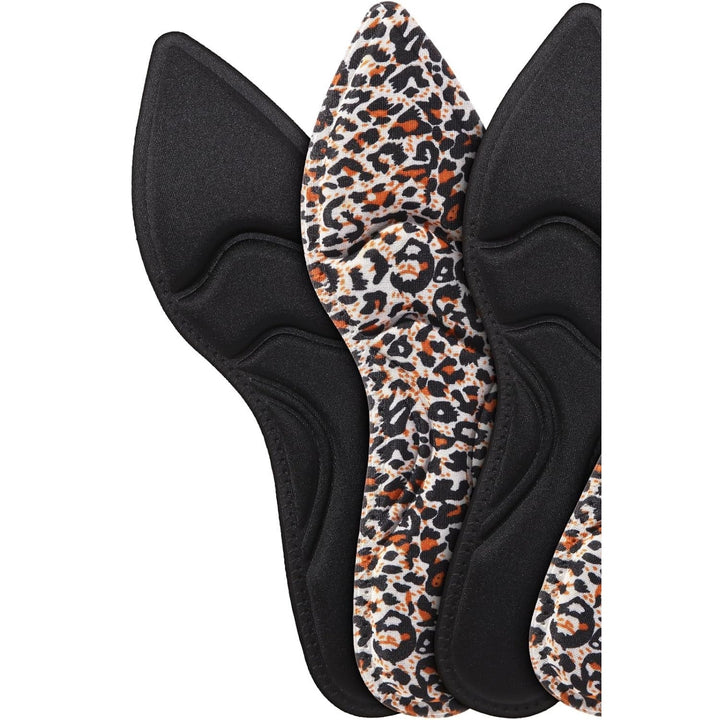 New 3 Pairs Womens Size 4-10 Black Leopard Breathable High Heel Insole Shoe Pads