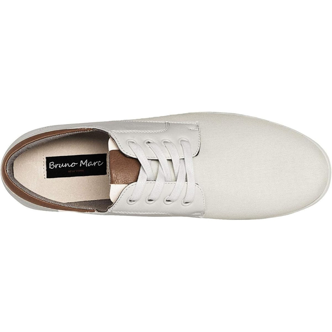 New Bruno Marc Mens Size 13 White Canvas Lace Up Rivera Oxfords Shoes Sneakers