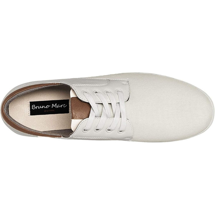 New Bruno Marc Mens Size 13 White Canvas Lace Up Rivera Oxfords Shoes Sneakers