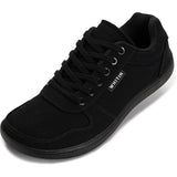 Whitin Womens Size 9 Black Wide Toe Box Barefoot Zero Drop Lace Sneakers Shoes