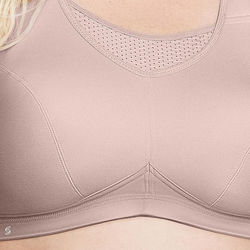 Glamorise Womens 44C Pink No-Bounce Camisole Wirefree Full Coverage Sports Bra