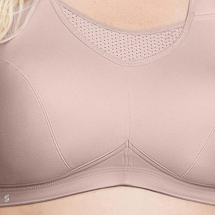Glamorise Womens 44C Pink No-Bounce Camisole Wirefree Full Coverage Sports Bra