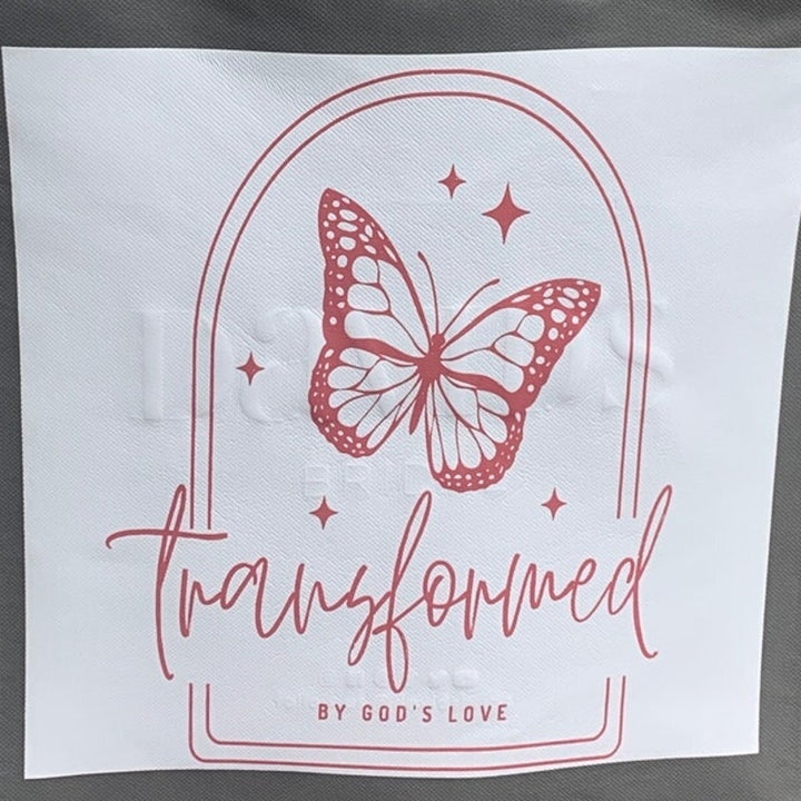 New Upcycled Hand Printed Transformed by God&