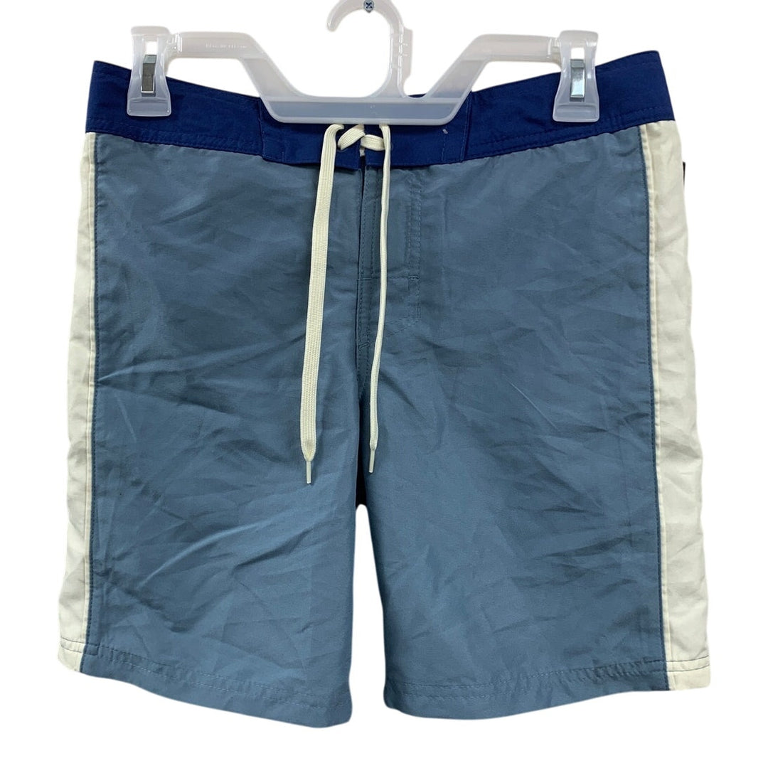 New Art Class Boys Size 10 Husky Basic Blue Web Lined UPF 50+ Swimming Trunks