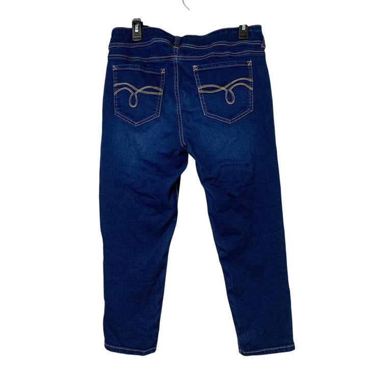 Wallflower Juniors Size 13 The Ultra Fit Factory Whiskered Denim Blue Jeans