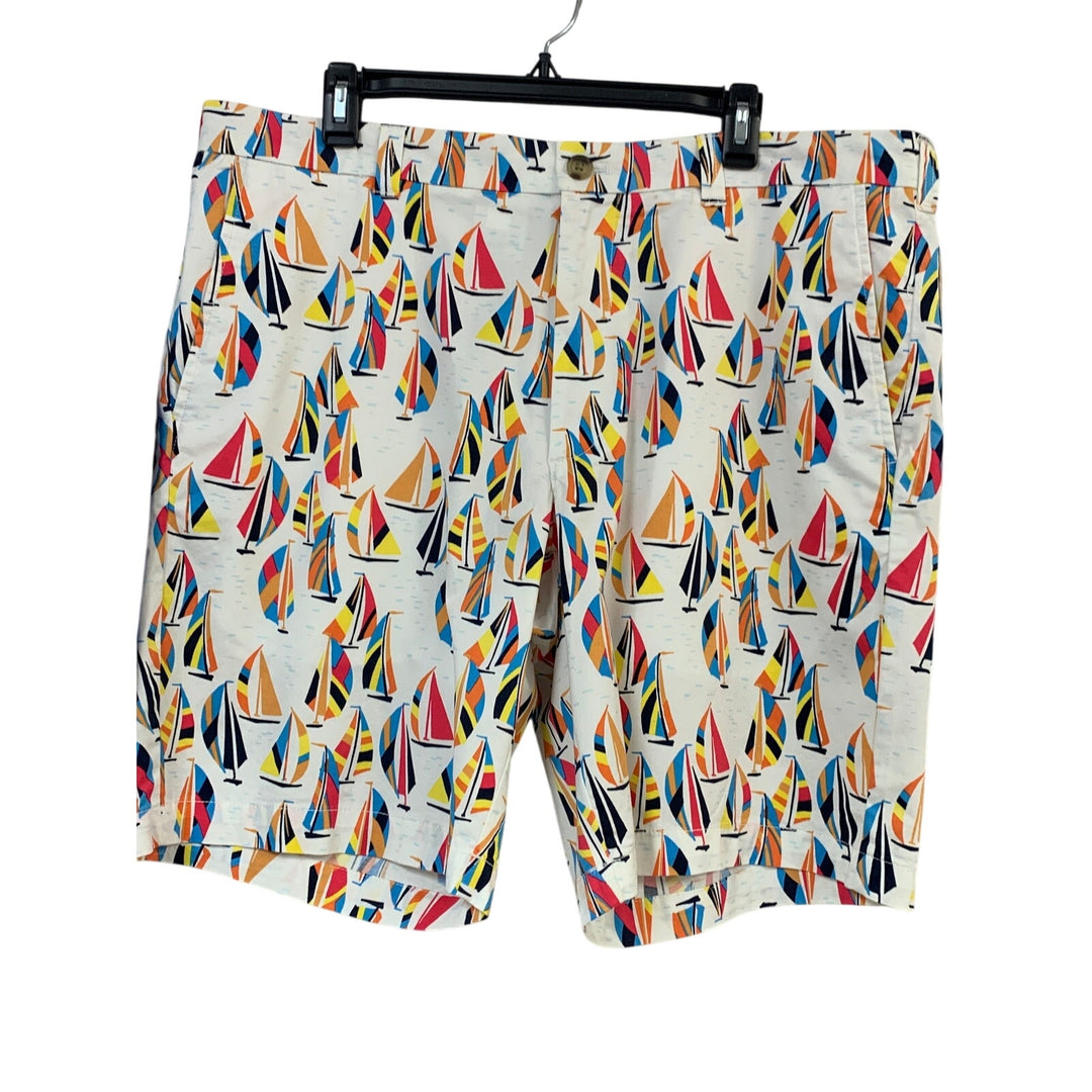 Lot of 2 Old Navy Club Room Men Size 36 Sail Boat Solid Blue Cotton Blend Shorts