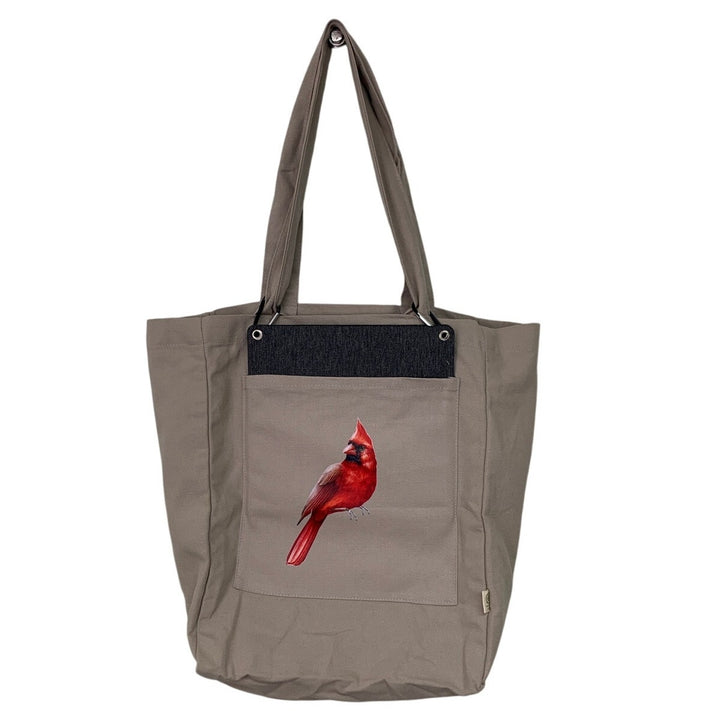 New Hand Printed 12W Solar Panel Phone Tablet Charger Bird Canvas Tote Bag