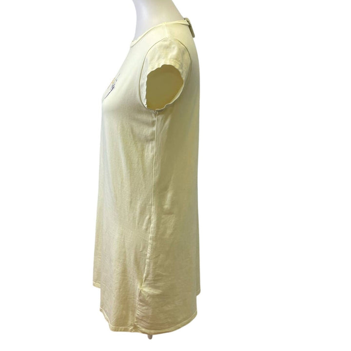 Hand Printed Upcycled Womens Small Equality Rainbow Pride LGBTQ T-Shirt Dress