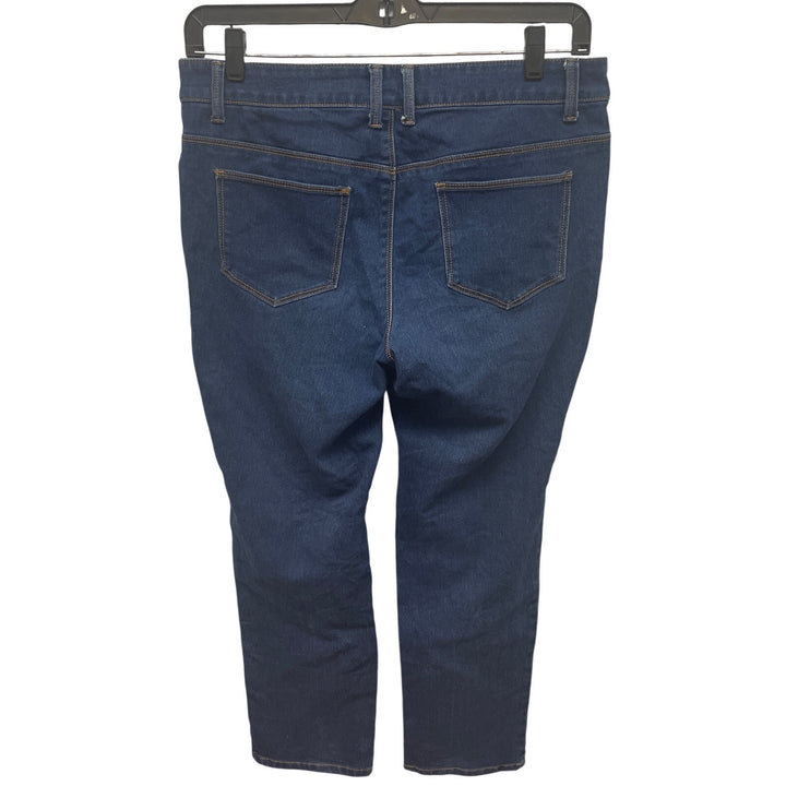 Faded Glory 16WP 16W Petite Stretch Cotton Straight Leg Denim Blue Jeans