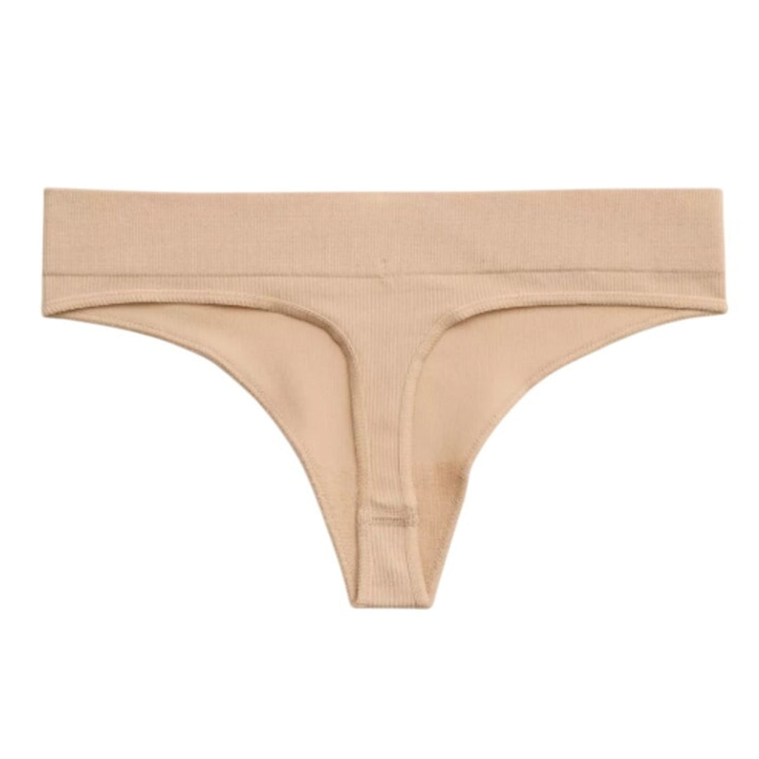 Lot of 2 New Aerie Womens Medium Sands Tan Superchill Seamless Thong Underwear