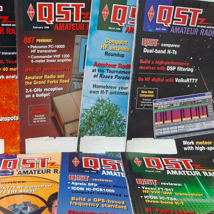 Vintage 1998 QST National Assn Amateur Radio Magazine FULL Year 12 Issues