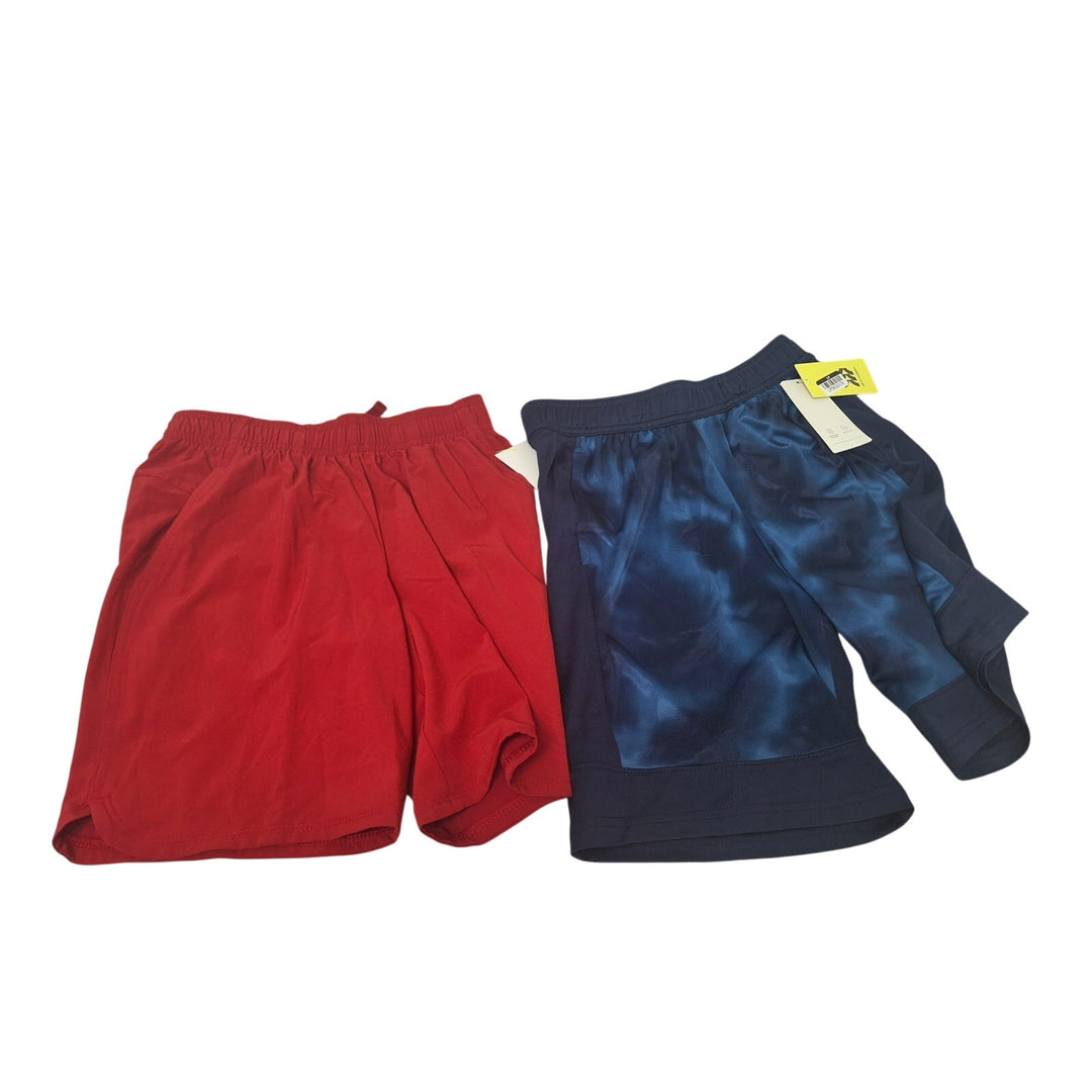2 New All in Motion Boys Medium Elastic Drawstring Waist Long Sport Shorts