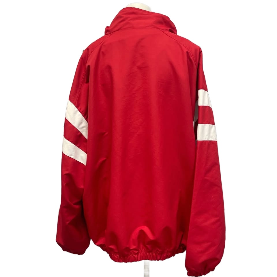 Badger Sport Mens 2XL Red Long Sleeve Full Zip Athletic Wind Breaker Jacket