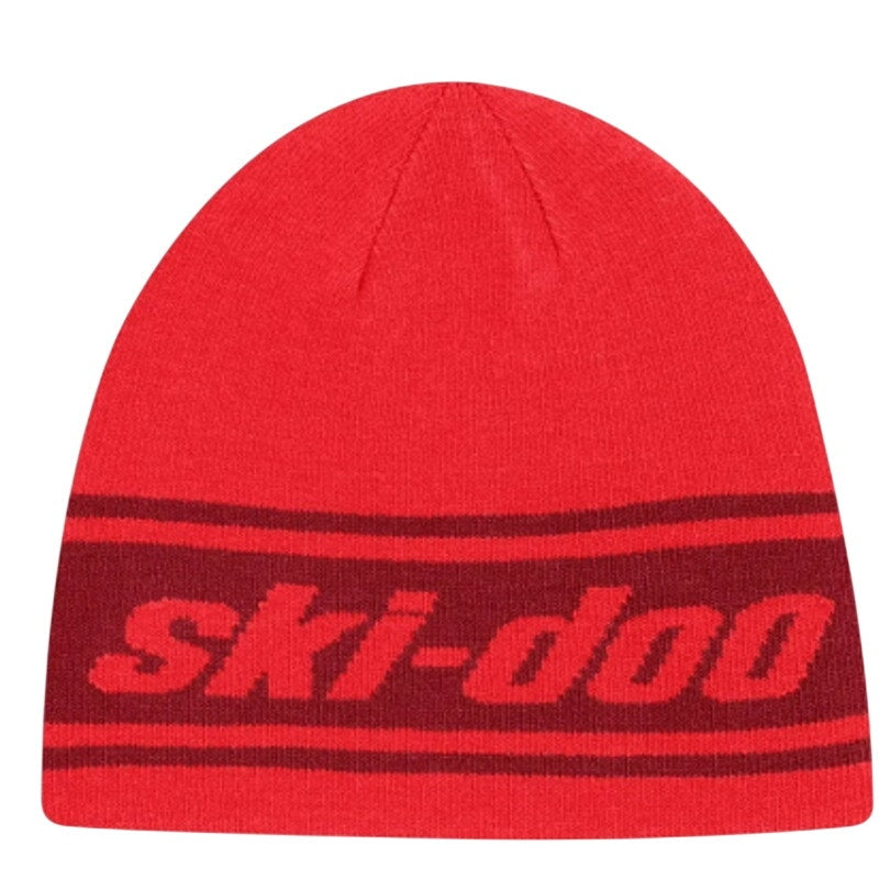 New Ski-Doo Adult One Size Red Orange Reversible Warm Snowmobile Beanie Hat