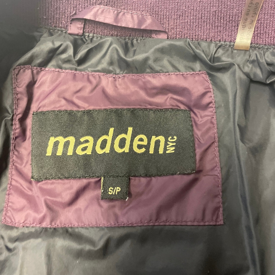 Madden NYC Womens Small Quilted Full Zip Nylon Puffer Jacket w Pockets