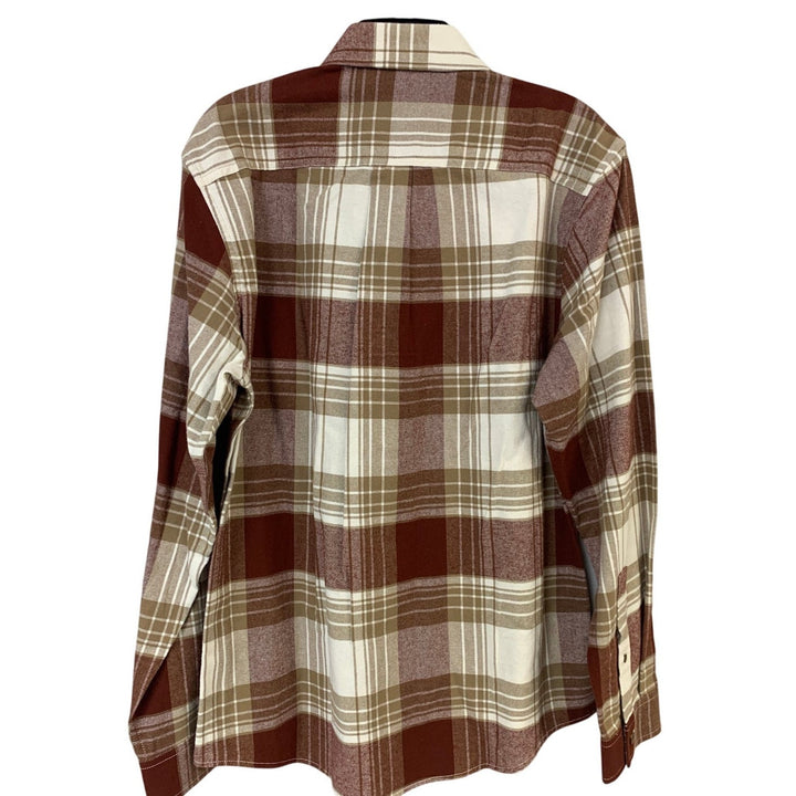 New Eddie Bauer Mens Small Long Sleeve Eddies Field Flannel Button Up Shirt