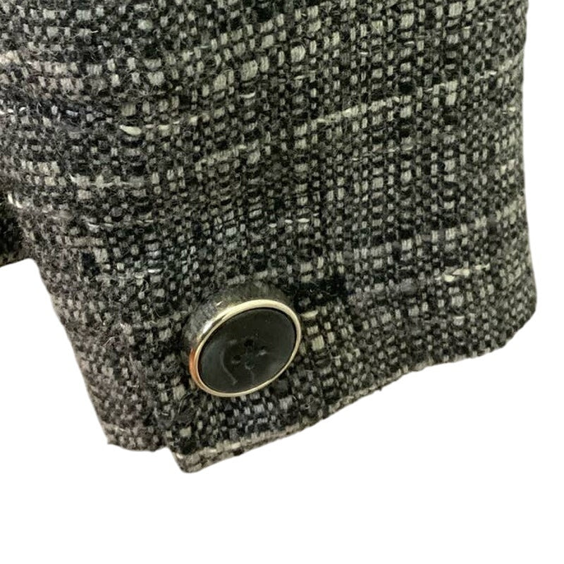 Jones New York Signature Medium Wool Blend Belted Buttoned Career Blazer Jacket