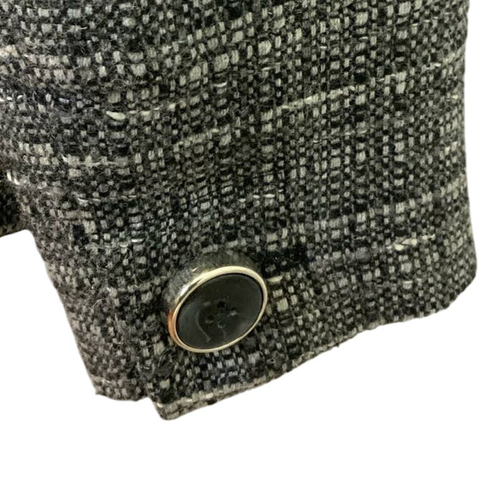 Jones New York Signature Medium Wool Blend Belted Buttoned Career Blazer Jacket