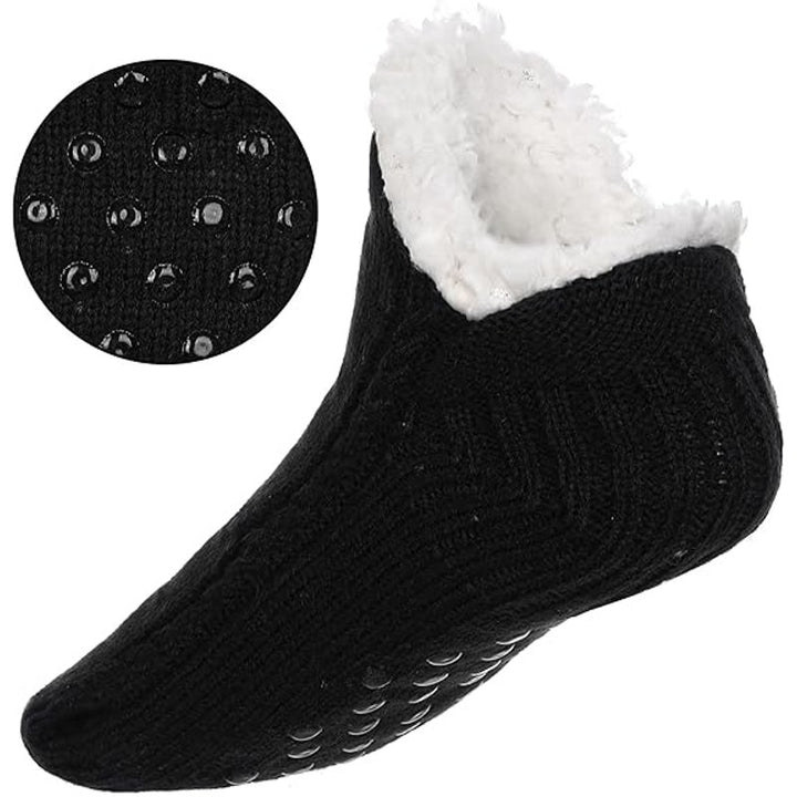 New Womens Medium Halloween Cat Fuzzy Grip Non Slip Fleece-lined Slipper Socks