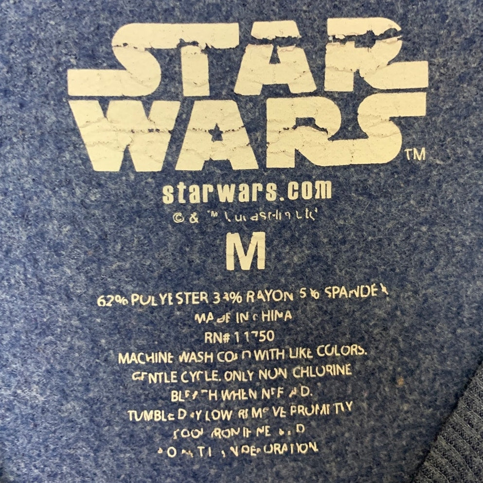 Star Wars Mens Medium R2D2 Chewbacca Character Long Sleeve Crew Neck Sweatshirt