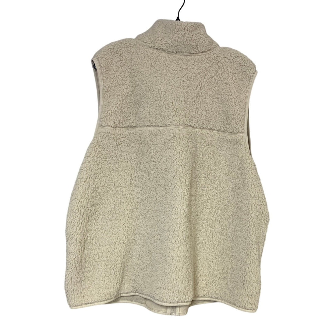 New Eddie Bauer Womens Plus Size Cream Full Zip Warm Fleece Polyester Vest