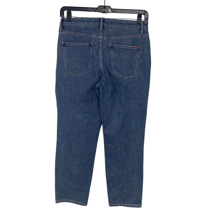 WHBM Womens Size 10 High Rise Med Wash Straight Leg Denim Blue Jeans w Pockets