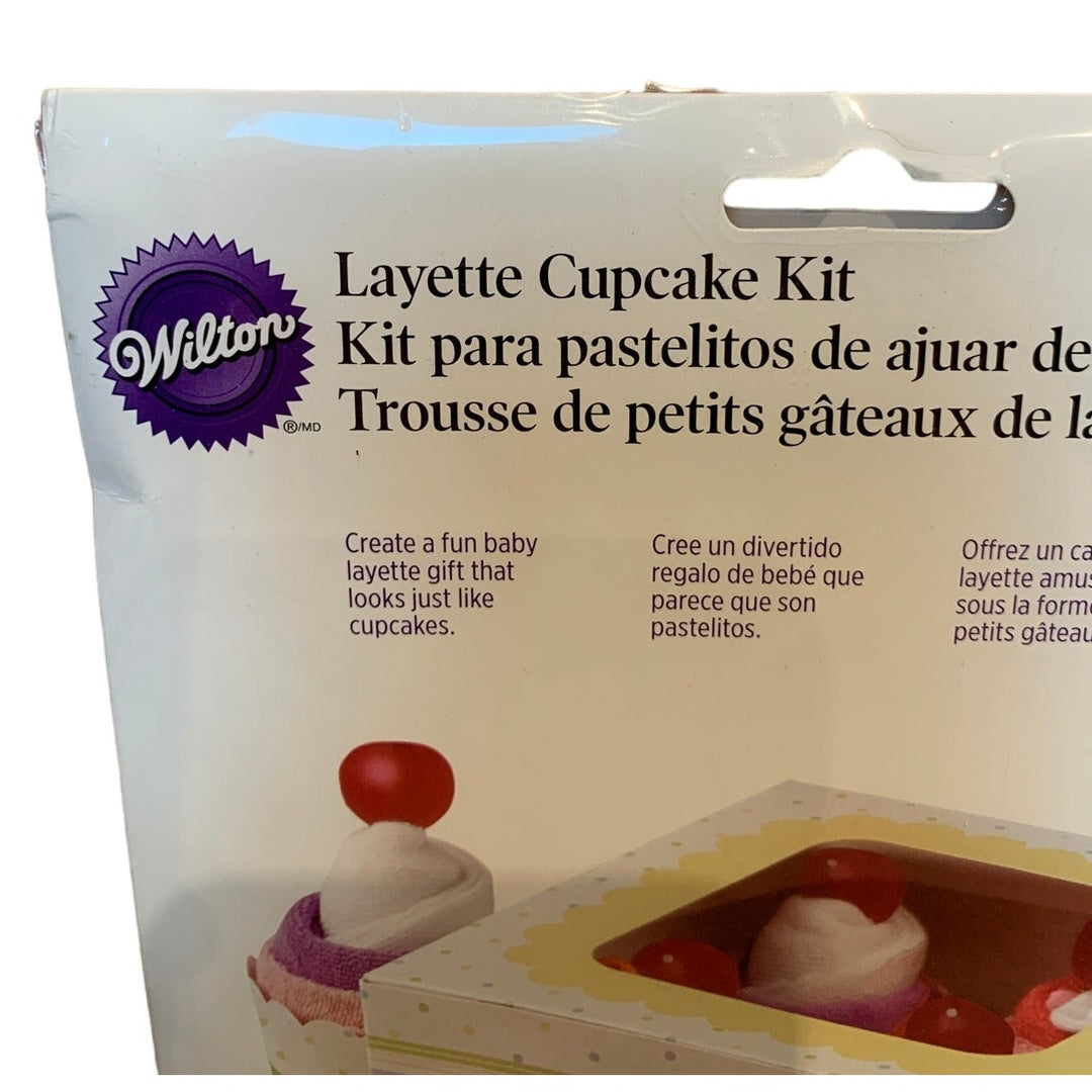 New Wilton Layette Cupcake Kit Decoration for A Fun Baby Gift Presentation Idea